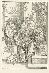 Conrad Celtes remettant son édition des Comédies de Roswitha à l