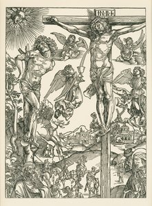 Crucifixion (Le Grand Calvaire), vers 1496-00 (gravure sur bois) - Albrecht Dürer or Duerer