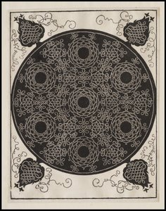Quatrième nœud, 7 groupes circulaires de nœuds avec centres noirs - Albrecht Dürer
