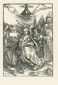 Sainte Famille avec cinq anges, vers 1503-04 (gravure sur bois) - Albrecht Dürer or Duerer