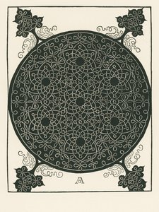 Nœud avec un petit cercle noir au centre qui est répété six fois - Albrecht Dürer or Duerer