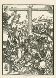 Lamentation pour le Christ, vers 1500 (gravure sur bois) - Albrecht Dürer or Duerer