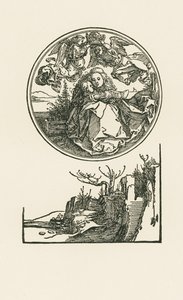 Madone dans un cercle, vers 1514 (gravure sur bois) - Albrecht Dürer or Duerer