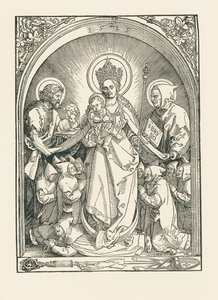 Madone avec les moines chartreux, les saints Jean-Baptiste et Bruno - Albrecht Dürer or Duerer