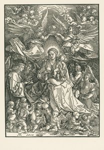 Marie Vierge couronnée par deux anges - Albrecht Dürer or Duerer