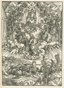 Saint Jean devant Dieu et les vingt-quatre vieillards au ciel. L