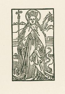 Sainte Marguerite. Illustration de Hortulus Anime. Imprimé par Michael Furter, Bâle - Albrecht Dürer or Duerer