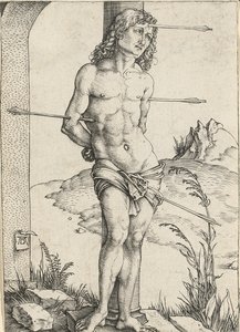 Saint Sébastien attaché à une colonne