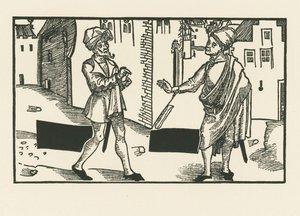 Sannio et Syrus, vers 1492-93 (gravure sur bois) - Albrecht Dürer or Duerer