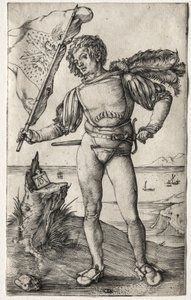 Le Porte-étendard bourguignon, vers 1500 (gravure)