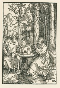 Les Ermites Saint Antoine le Grand et Saint Paul, vers 1503-04 (gravure sur bois) - Albrecht Dürer or Duerer