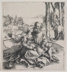 Le couple mal assorti, vers 1495 (gravure) - Albrecht Dürer or Duerer