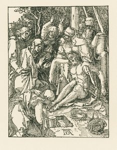 La lamentation pour le Christ, vers 1509-10 (gravure sur bois) - Albrecht Dürer or Duerer