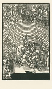 Le théâtre, vers 1492-93 (gravure sur bois) - Albrecht Dürer or Duerer