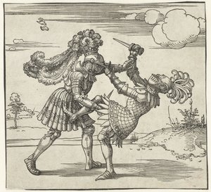Deux chevaliers combattant - Albrecht Dürer or Duerer