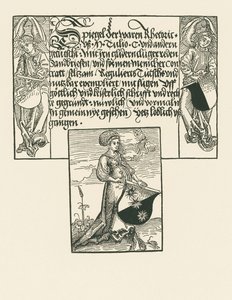 Jeune femme tenant des armoiries - Albrecht Dürer or Duerer
