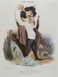 Caricature de Jakob Meyerbeer (1791-1864) compositeur allemand
