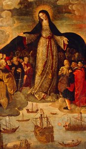 La Vierge des Navigateurs (panneau central) - Alejo Fernandez
