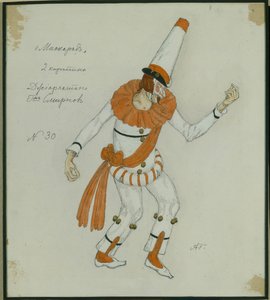 Costume pour la pièce Le Masque par M. Lermontov, 1917 - Aleksandr Jakovlevic Golovin