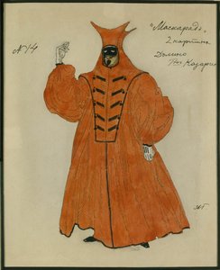 Costume pour la pièce Le Bal Masqué de M. Lermontov, 1917