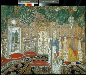Décor préparatoire pour la pièce de théâtre Le mariage de Figaro - Aleksandr Jakovlevic Golovin