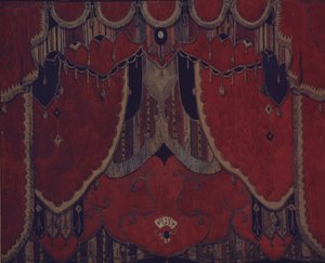 Conception du rideau principal pour la pièce de théâtre Le Masque par M. Lermontov, 1917 - Aleksandr Jakovlevic Golovin