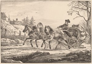 Un cocher loué en hiver - Aleksandr Osipovich Orlovskii