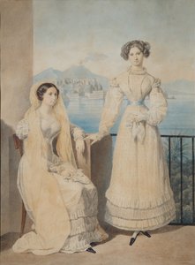 Portrait des sœurs Comtesses Dorothea 1804-1863 et Catherine 1803-1888 von Tiesenhausen, 1825 - Aleksandr Pavlovich Bryullov