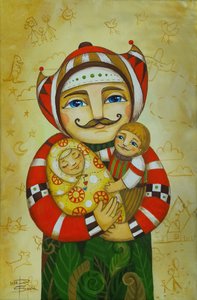 La tendre étreinte de papa - Aleksandra Paranchenko