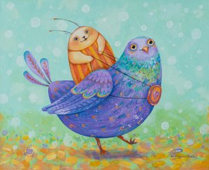 Une balade fantaisiste avec des oiseaux - Aleksandra Paranchenko