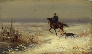 À la chasse, seconde moitié du XIXe siècle