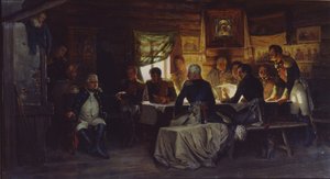 Le conseil militaire dans le village de Fili près de Moscou le 13 septembre 1812