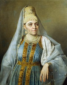 Portrait de Marfa Venetsianova en costume par Alexey Venetsianov (1780-1847), vers 1828
