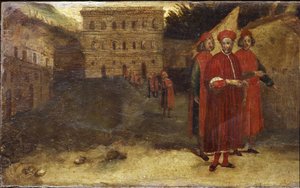 Luca Pitti banquier italien, devant son palais (Palazzo Pitti) - Alessandro Allori