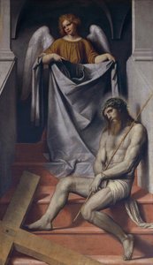 Passion du Christ et ange - Alessandro Bonvicino Moretto