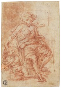 Mère et enfant assis