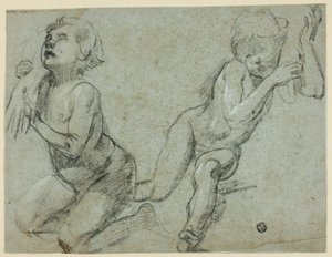 Esquisses de deux putti, l