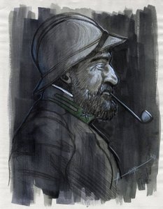 Première Guerre mondiale 1914-1918 : portrait de profil d