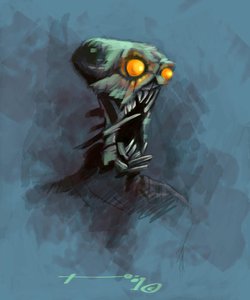 Créature légendaire : Chupacabras, vampire sud-américain Dessin par Alessandro Lonati