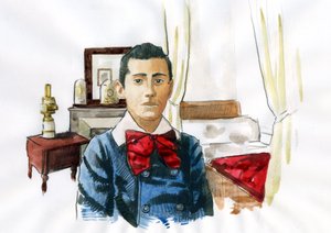 Marcel Proust jeune dans la chambre de sa tante Elisabeth - Alessandro Lonati