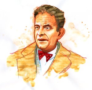 Portrait du psychiatre et psychanalyste français Jacques Lacan (1901-1981) - Alessandro Lonati