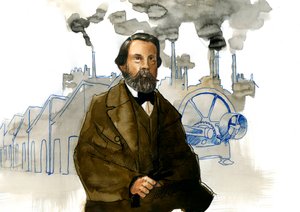 Portrait de Friedrich Engels (1820-1895), théoricien socialiste et homme politique allemand