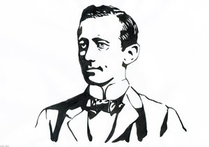 Portrait de Guglielmo Marconi (1874-1937), physicien italien, inventeur du télégraphe. - Alessandro Lonati