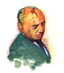 Portrait de Mikhaïl Gorbatchev (né en 1931) homme politique russe