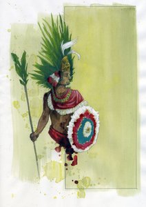 Portrait de Moctezuma II (1466-1520) empereur aztèque