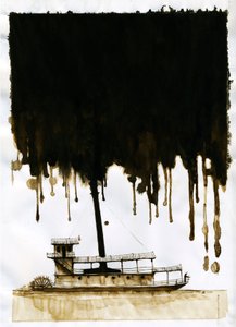 Vapeur Illustration du nouveau « Au cœur des ténèbres » de Joseph Conrad. 2012