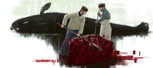 Deux baleines, découpe d