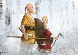 Vikings dans la forêt brumeuse