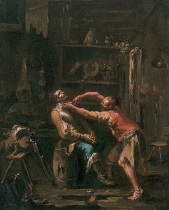 Le barbier du village - Alessandro Magnasco