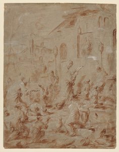 Adorateurs à un sanctuaire de rue, 1730-40 - Alessandro Magnasco